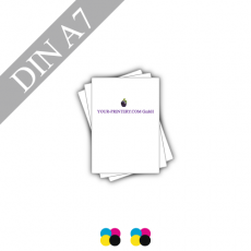 Flyer | 300g Papier matt + Folienkaschierung | DIN A7 | 4/4-farbig